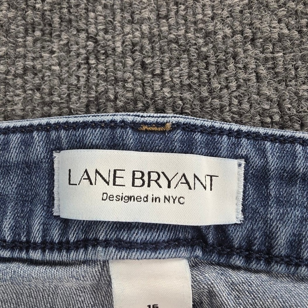 Lane Bryant Wmns Blue Straight Leg Jeans Plus Size 16 Medium Wash Stretch Denim - Picture 3 of 11